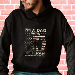 Im A Dad Papa And A Veteran Old Hoodie Veterans Day 3