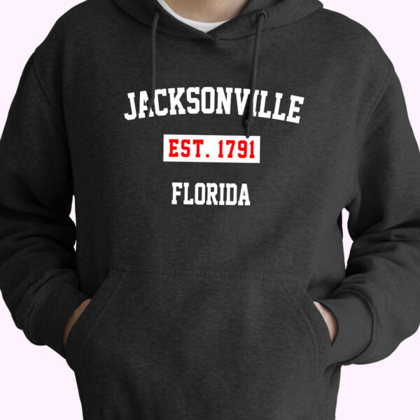 Jacksonville Est 1791 Florida Vintage Hoodie