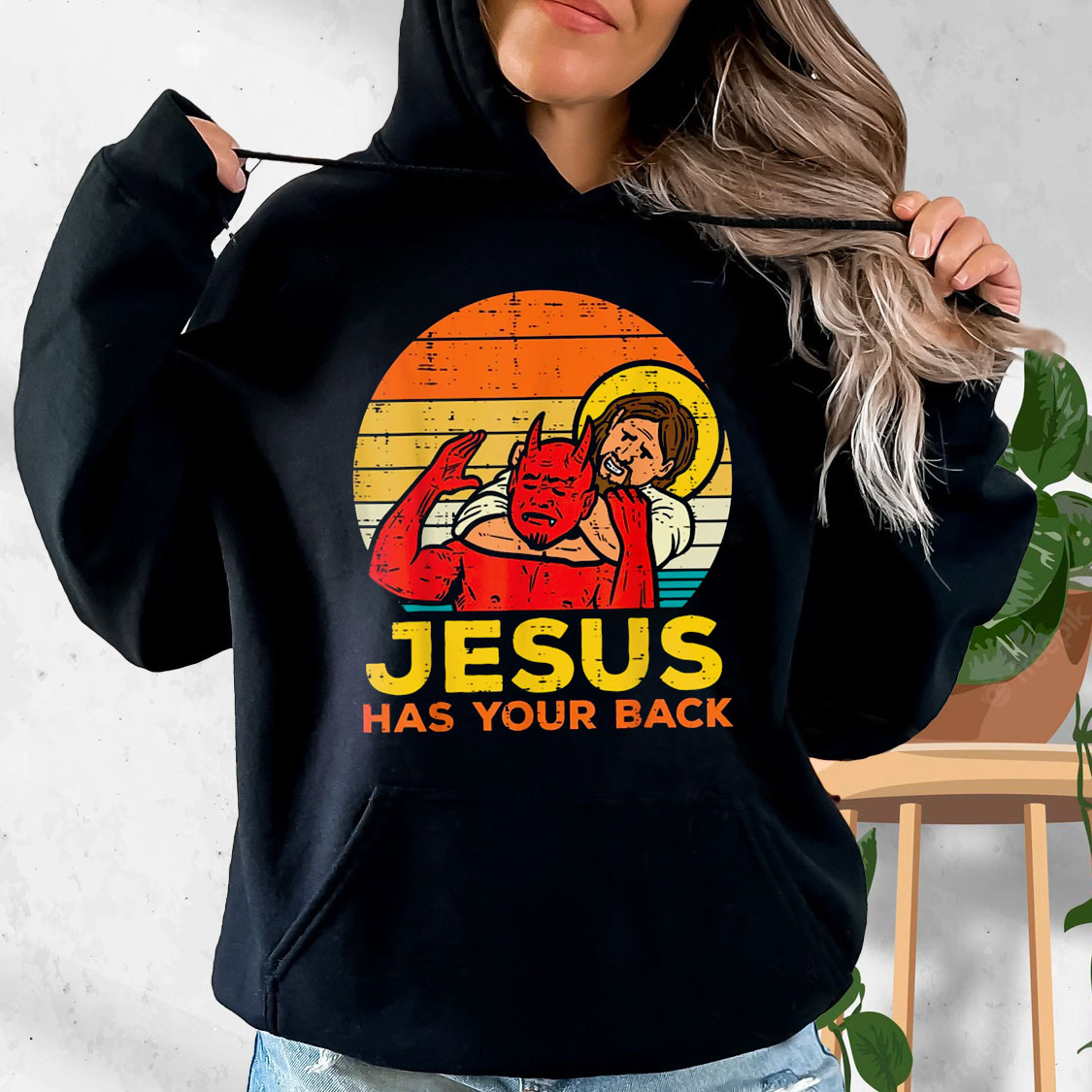 Jesus Has Your Back Jiu Jitsu Funny Hoodie Streetwear Jesus Has Your Back Jiu Jitsu Funny Hoodie Streetwear