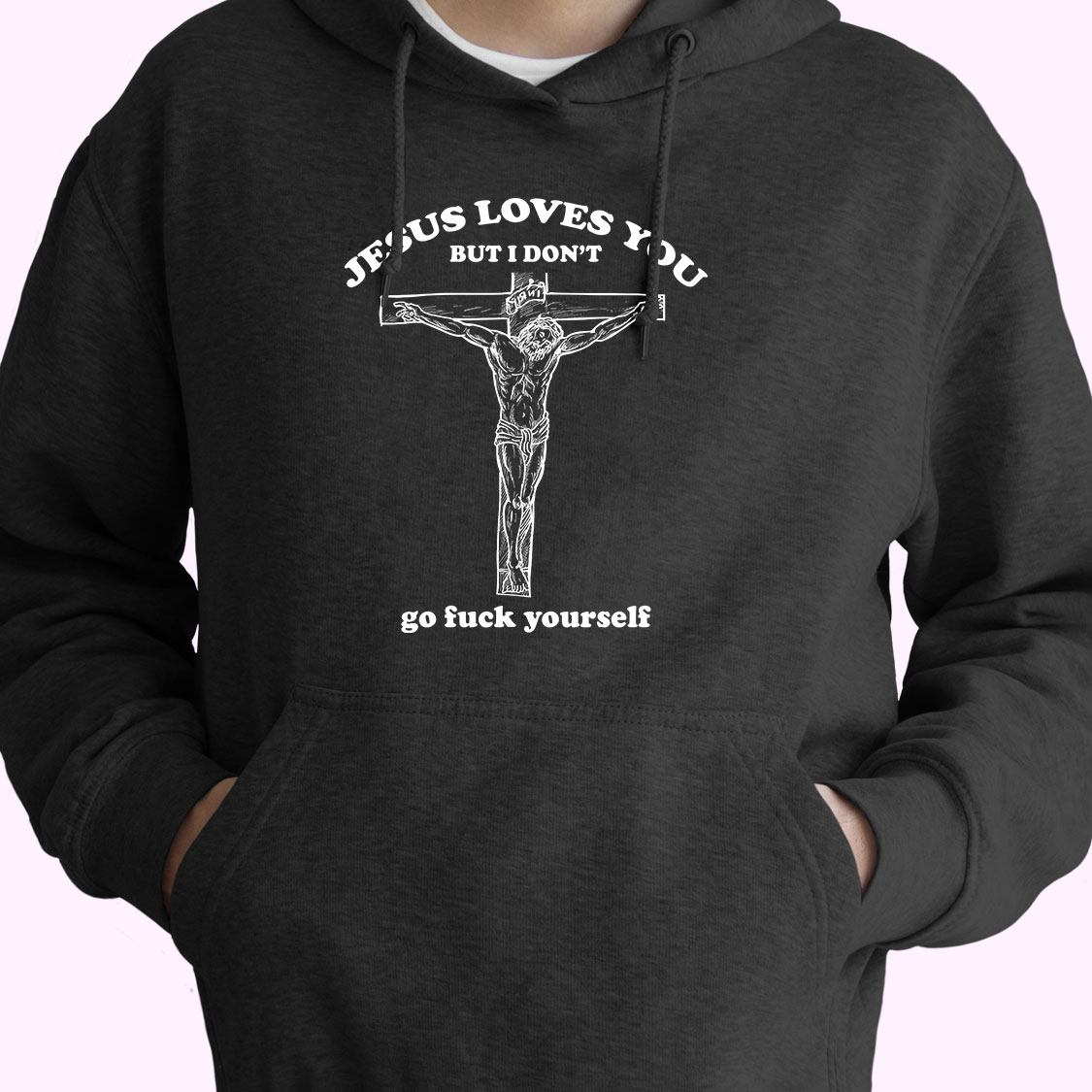 Jesus Love You Meme W 70s Basic Hoodie Jesus Love You Meme W 70s Basic Hoodie