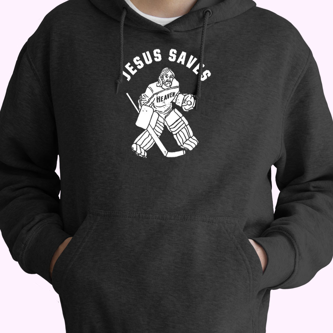 Jesus Saves Hockey Essential Hoodie Jesus Saves Hockey Essential Hoodie