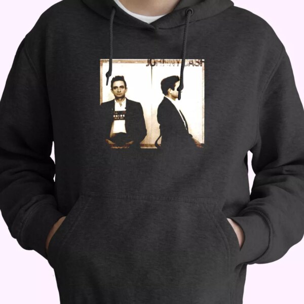Johnny Cash Mugshot Fashionable Hoodie