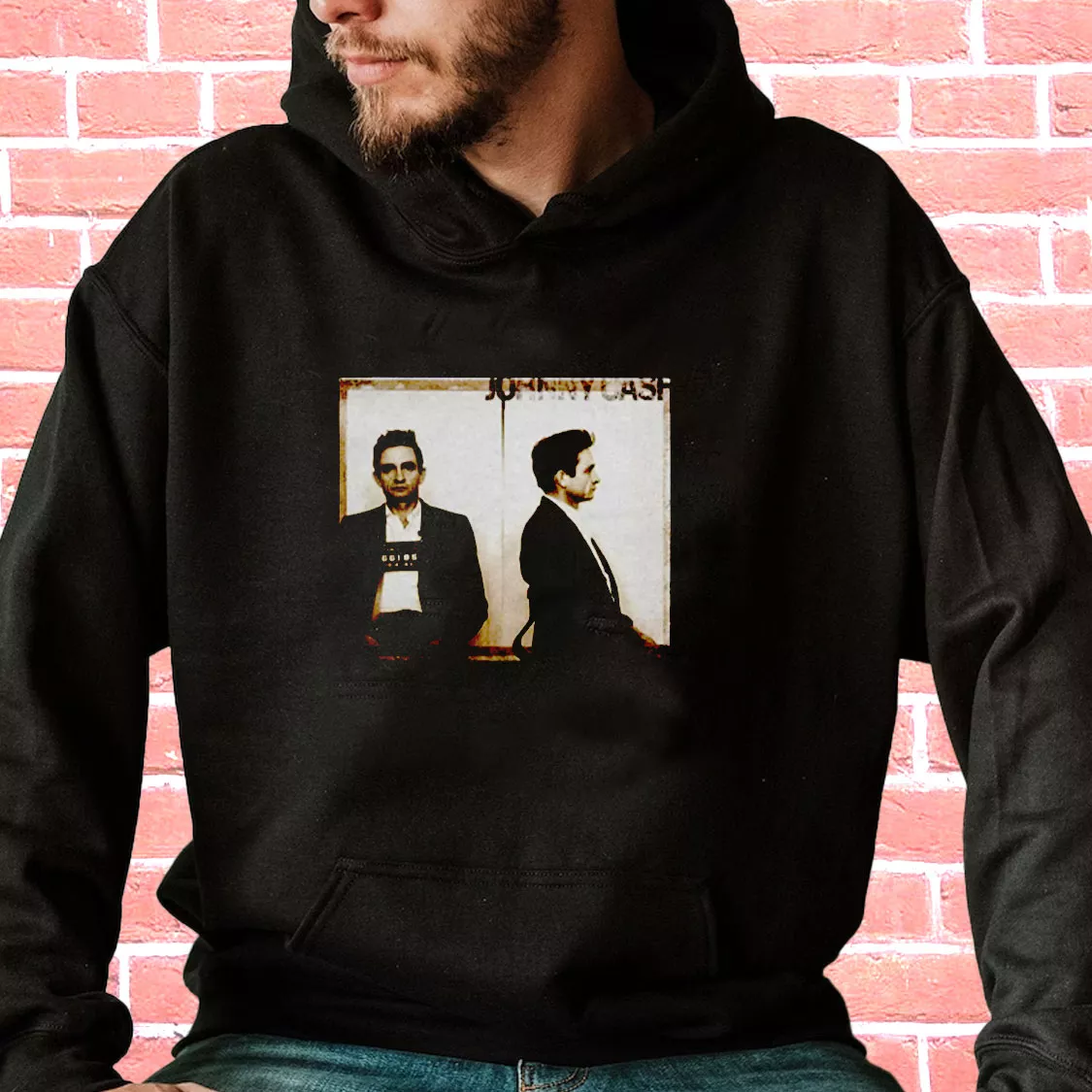 Johnny Cash Mugshot Fashionable Hoodie Johnny Cash Mugshot Fashionable Hoodie