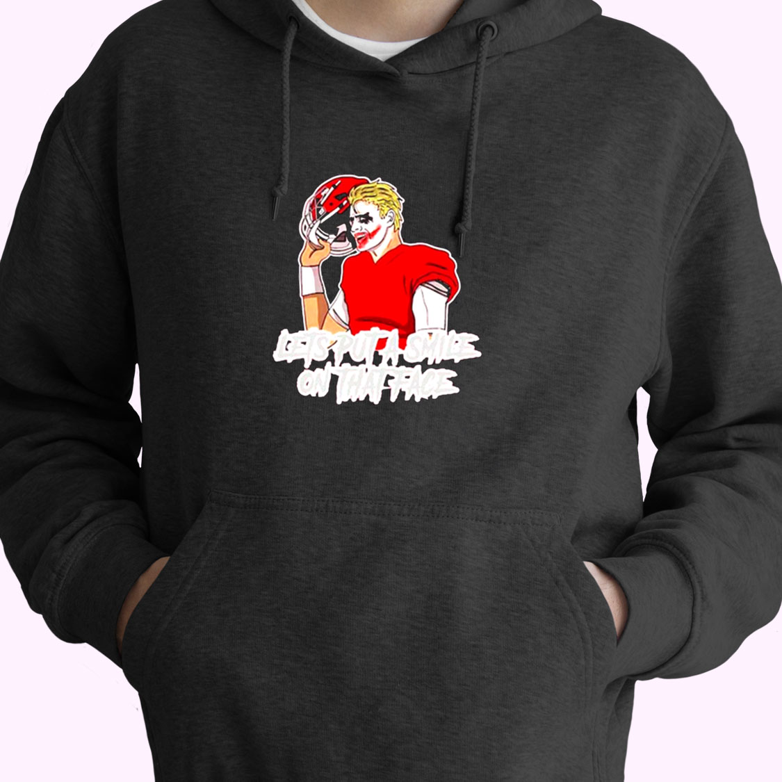 Joker Let's Put Smile On That Face Essential Hoodie Joker Let's Put Smile On That Face Essential Hoodie