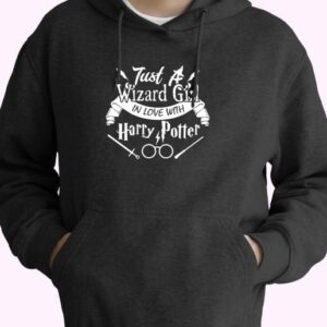 Just Wizard Girl Love Harry Potter 70s Basic Hoodie