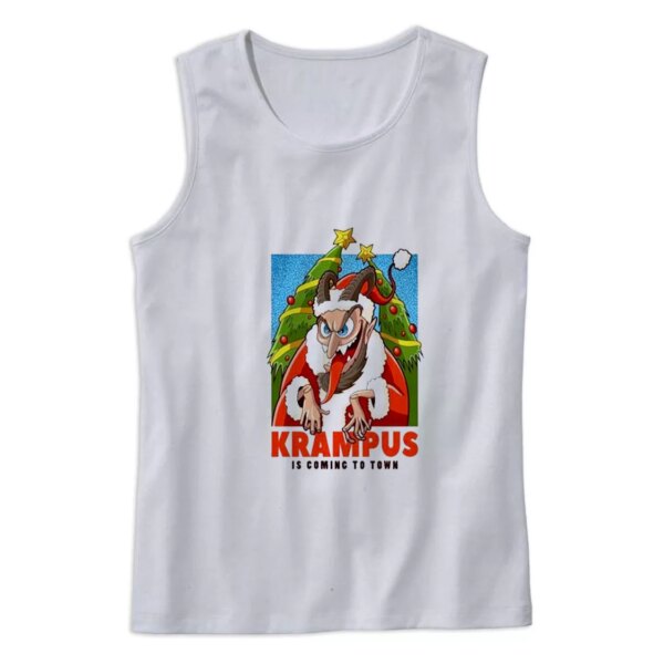 Krampus Is Coming To Town Gym Christmas Tank Top