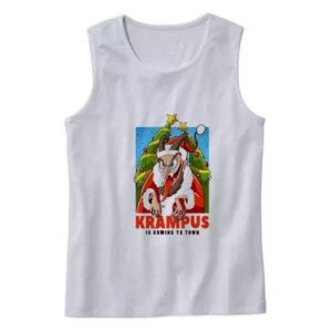 Krampus Is Coming To Town Gym Christmas Tank Top 4
