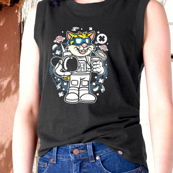 Leopard Astronaut Graphic Tank Top