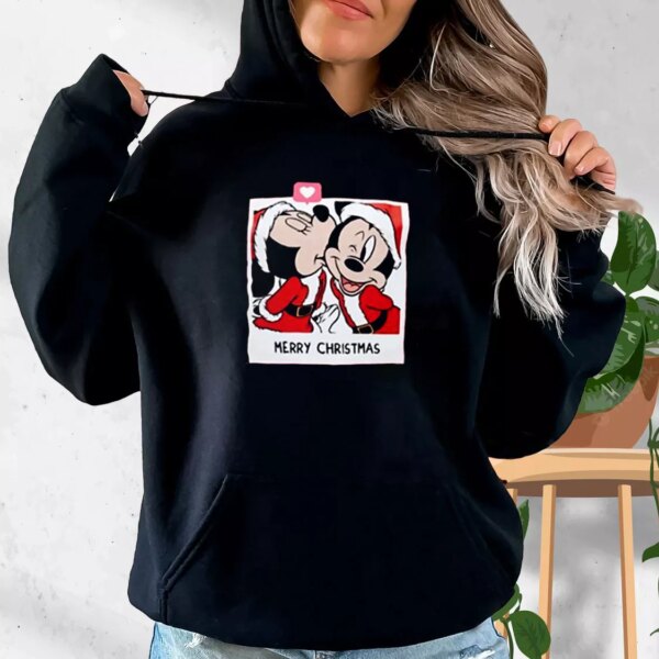 Love SANTA MICKEY MOUSE AND MINNIE Hoodie Xmas Outfits