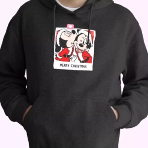 Love SANTA MICKEY MOUSE AND MINNIE Hoodie Xmas Outfits 4