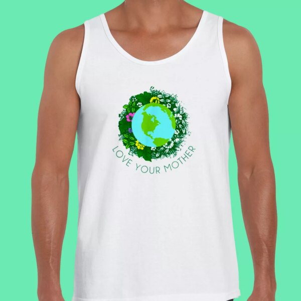 Love Your Mother  And Flowers Earth Day Tank Top