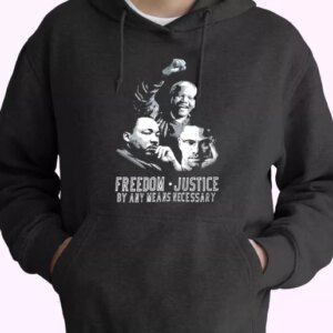 Malcolm X Martin Luther King Nelson Mandela Freedom Justice MLK Day Hoodie 4