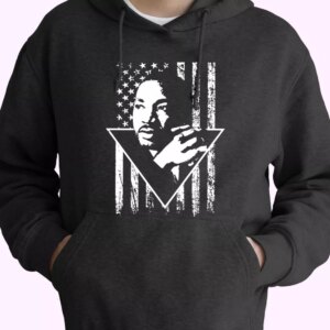 Martin Luther King Jr Distressed Usa Flag MLK Day Hoodie