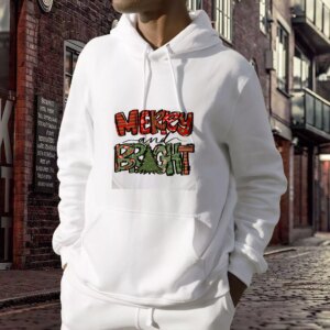 Merry Bright Christmas Trees Ugly Christmas Hoodie 3