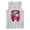 Merry Christmas Red Trees Truck Gym Christmas Tank Top