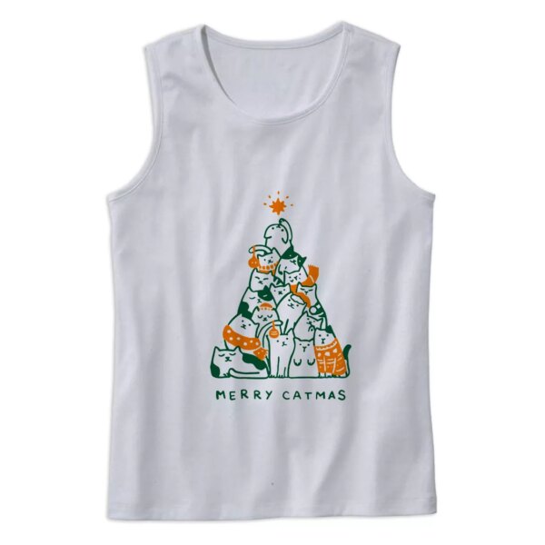Merry Meowy Catmas Gym Christmas Tank Top