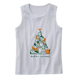 Merry Meowy Catmas Gym Christmas Tank Top 4