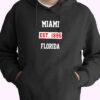 Miami Est 1896 Florida Vintage Hoodie