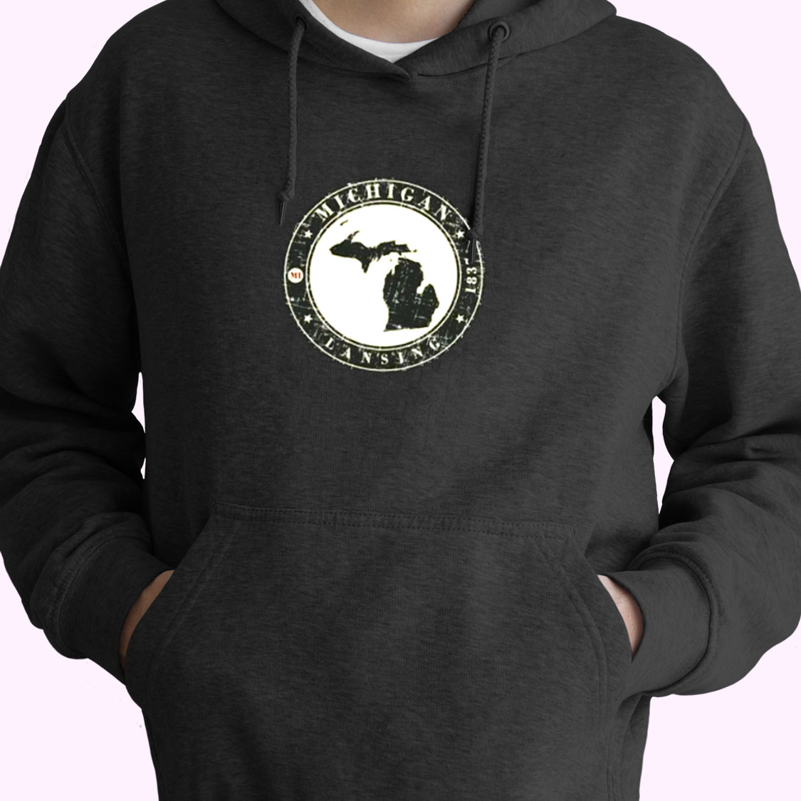 Michigan Lansing Retro Essential Hoodie Michigan Lansing Retro Essential Hoodie