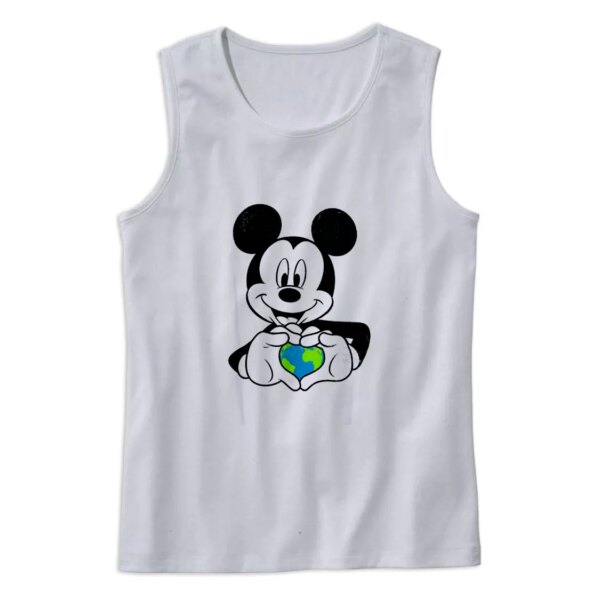 Mickey Holding  Earth Day Tank Top