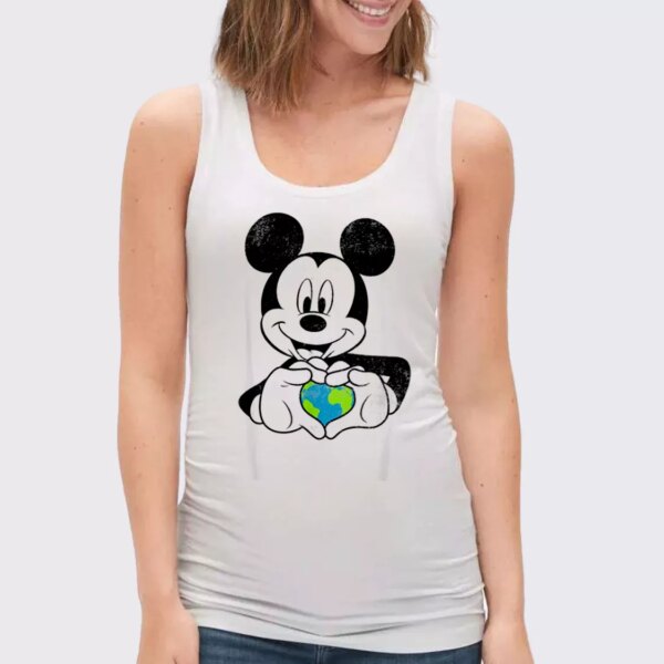 Mickey Holding  Earth Day Tank Top