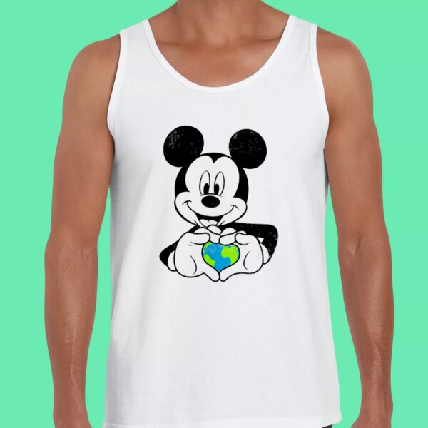 Mickey Holding  Earth Day Tank Top