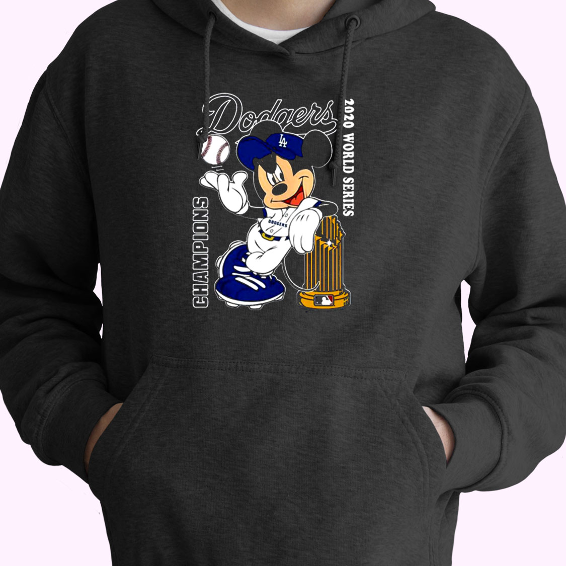 Mickey Mouse La Dodgers 2020 World Series Champions Essential Hoodie Mickey Mouse La Dodgers 2020 World Series Champions Essential Hoodie