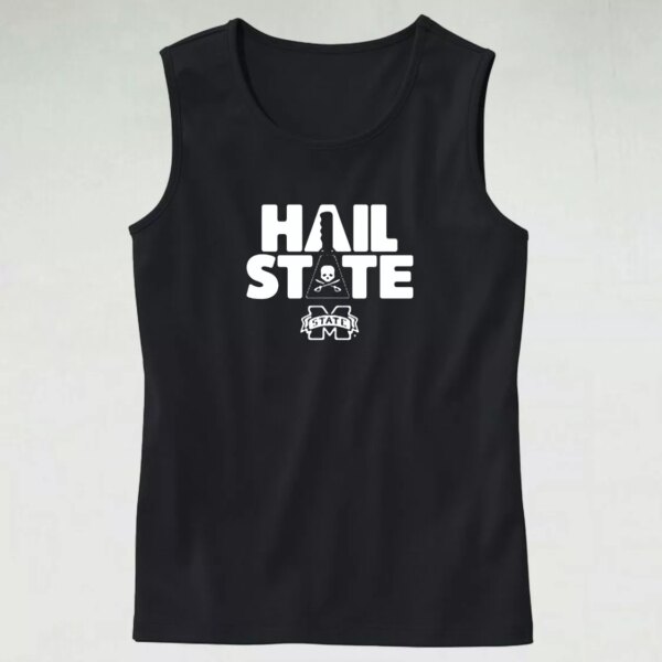 Mississippi State Bulldogs Mike Leach Hail State Trendy Tank Top