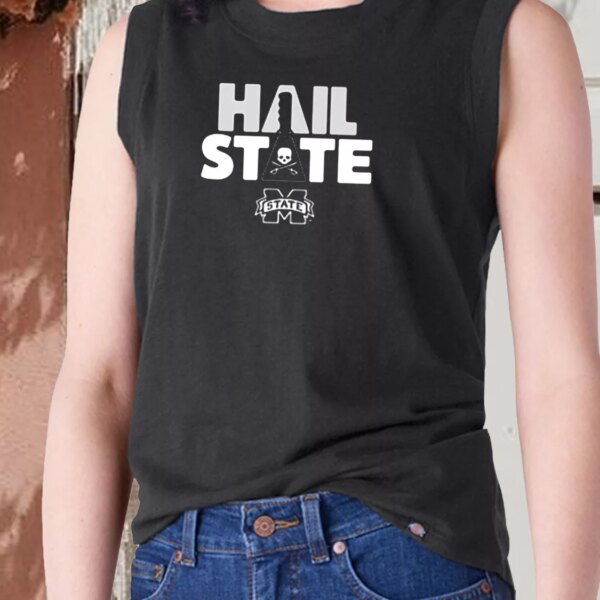 Mississippi State Bulldogs Mike Leach Hail State Trendy Tank Top