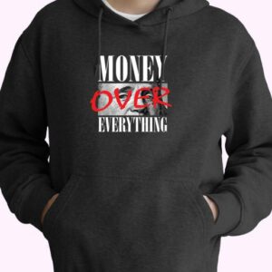 Money Over Everything Vintage 70s Basic Hoodie