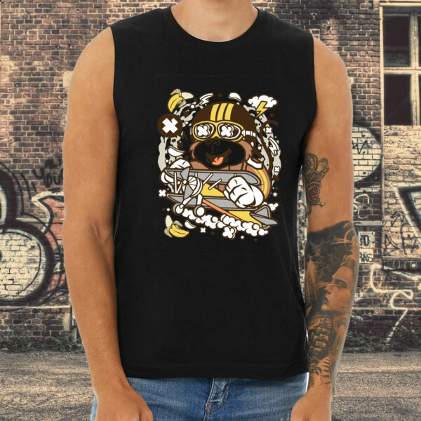 Monkey Pilot Graphic Tank Top