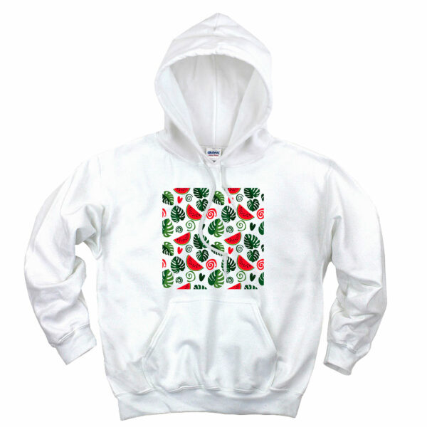 Monstera Leaves And Watermelon Aesthetic Graphic Hoodie