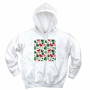 Monstera Leaves And Watermelon Aesthetic Graphic Hoodie