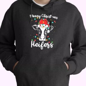 Mooey Christmas Heifers Santa Xmas Lights Cow Hoodie Xmas Outfits 4