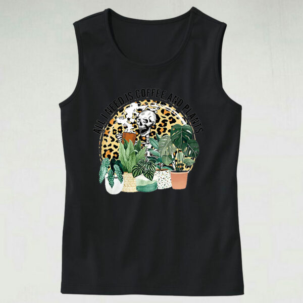 Morning Coffee And Plants Cute Tank Top