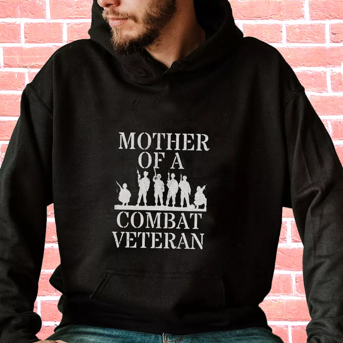 Mother of a Combat veteran Old Hoodie Veterans Day Mother of a Combat veteran Old Hoodie Veterans Day