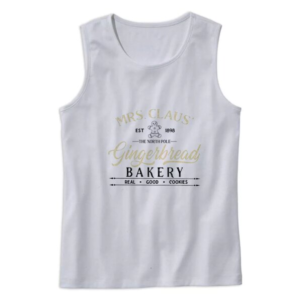Mrs Claus Gingerbread Bakery Gym Christmas Tank Top