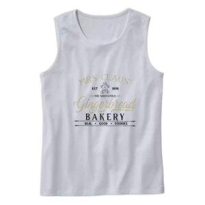 Mrs Claus Gingerbread Bakery Gym Christmas Tank Top 4