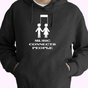 Music Connects People 70s Basic Hoodie
