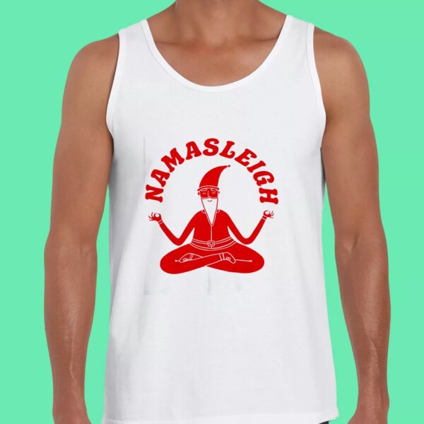 Namasleigh Yoga Santa Gym Christmas Tank Top