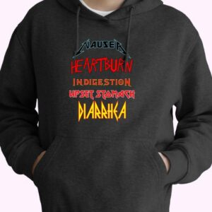 Nausea heartburn indigestion upset stomach diarrhea 70s Basic Hoodie