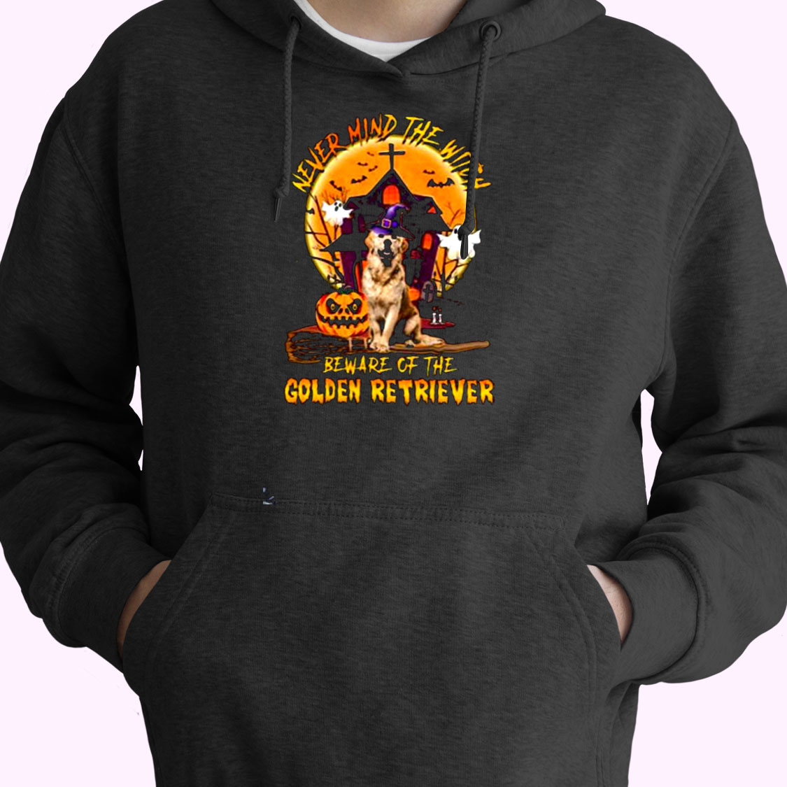 Never Mind The Witch Beware Of The Golden Retriever Essential Hoodie Never Mind The Witch Beware Of The Golden Retriever Essential Hoodie
