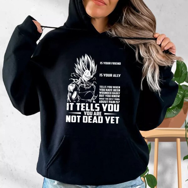 New Dragon Ball Vegeta Pain Quote Classic Hoodie Streetwear