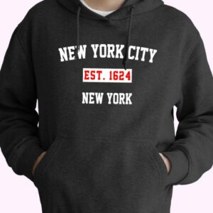 New York City Est 1624 New York Vintage Hoodie 4
