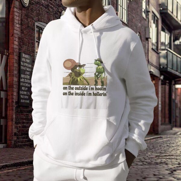 On The Outside I’m Hootin On The Inside I’m Hollerin Ugly Christmas Hoodie