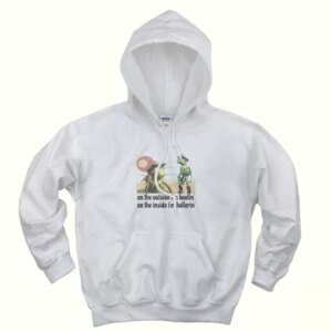 On The Outside Im Hootin On The Inside Im Hollerin Ugly Christmas Hoodie 4