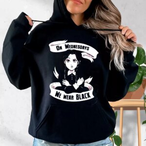 On Wednesday We Wear Black Wednesday Addams Trendy Hoodie