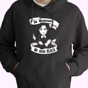 On Wednesday We Wear Black Wednesday Addams Trendy Hoodie 4