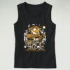Owl Drummer Graphic Tank Top