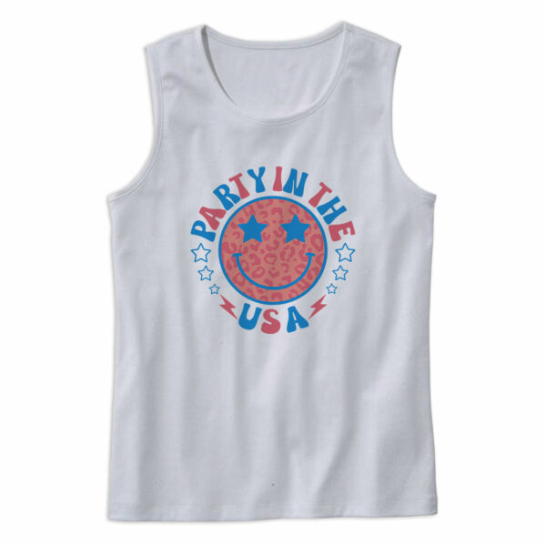 Party In The Usa 4th Of July Preppy Smile Tank Top Outfit